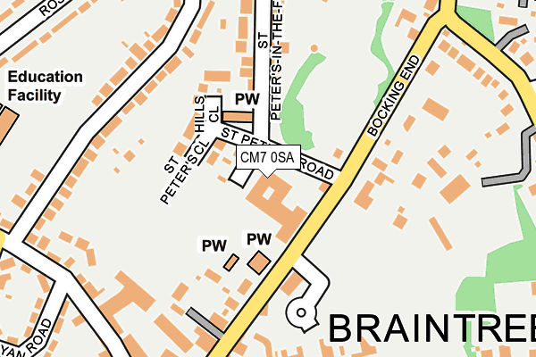 CM7 0SA map - OS OpenMap – Local (Ordnance Survey)