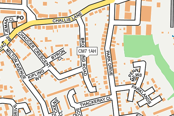 CM7 1AH map - OS OpenMap – Local (Ordnance Survey)