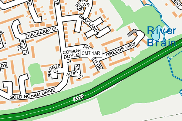 CM7 1AR map - OS OpenMap – Local (Ordnance Survey)