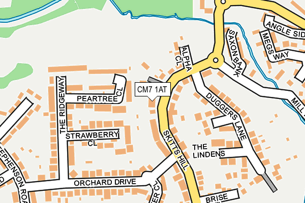 CM7 1AT map - OS OpenMap – Local (Ordnance Survey)