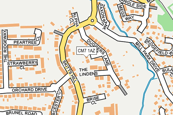 CM7 1AZ map - OS OpenMap – Local (Ordnance Survey)