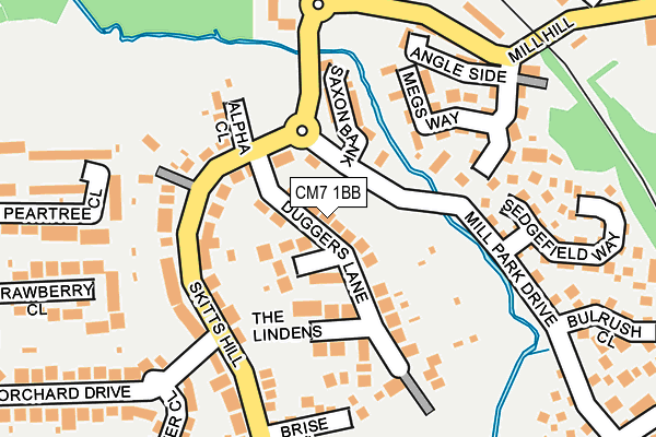 CM7 1BB map - OS OpenMap – Local (Ordnance Survey)