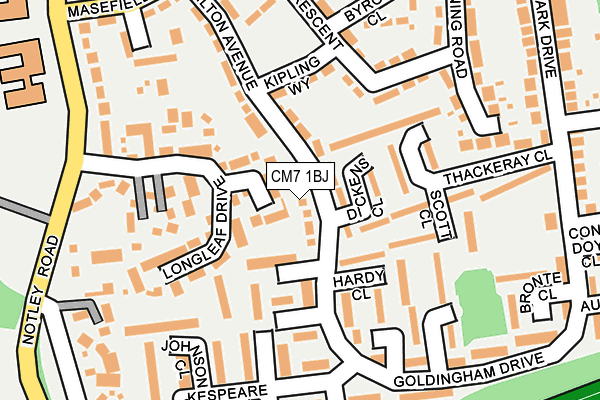 CM7 1BJ map - OS OpenMap – Local (Ordnance Survey)