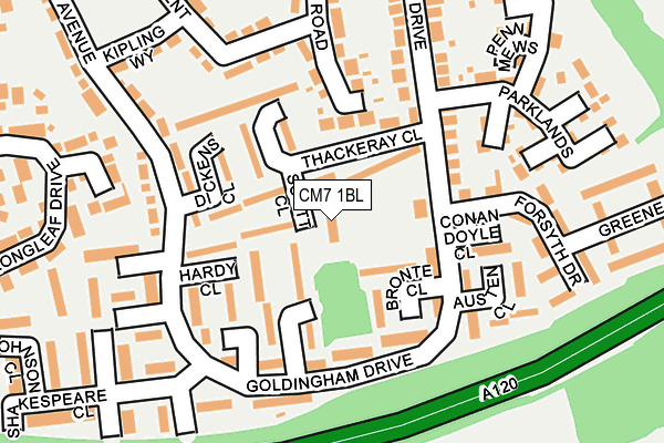 CM7 1BL map - OS OpenMap – Local (Ordnance Survey)