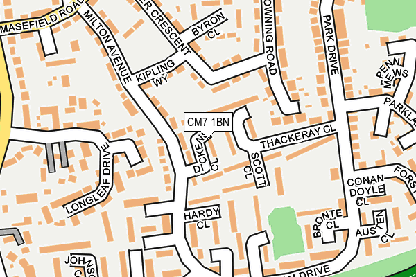 CM7 1BN map - OS OpenMap – Local (Ordnance Survey)