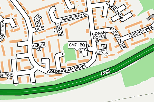 CM7 1BQ map - OS OpenMap – Local (Ordnance Survey)