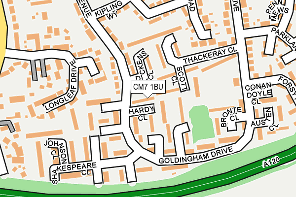 CM7 1BU map - OS OpenMap – Local (Ordnance Survey)