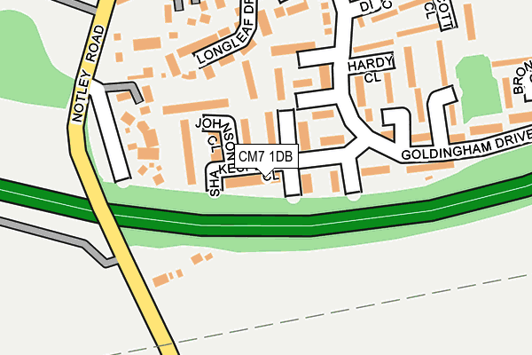 CM7 1DB map - OS OpenMap – Local (Ordnance Survey)
