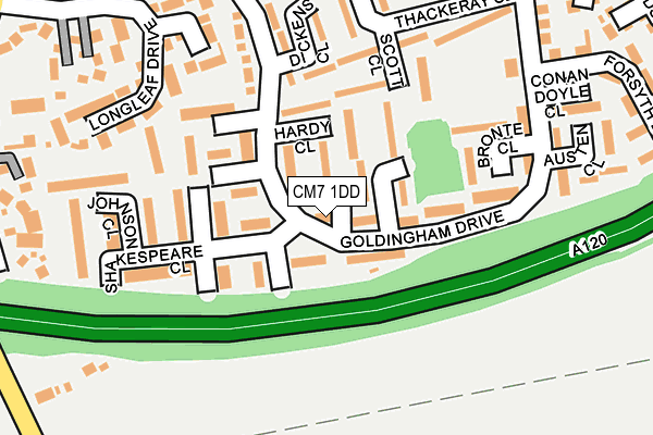 CM7 1DD map - OS OpenMap – Local (Ordnance Survey)