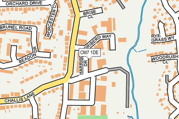 CM7 1DE map - OS OpenMap – Local (Ordnance Survey)