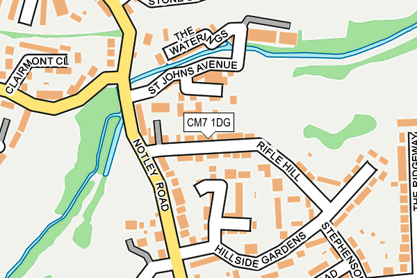 CM7 1DG map - OS OpenMap – Local (Ordnance Survey)