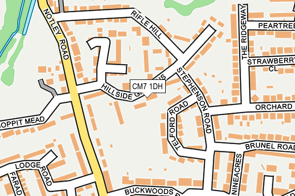 CM7 1DH map - OS OpenMap – Local (Ordnance Survey)