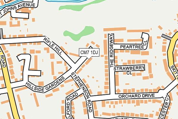 CM7 1DJ map - OS OpenMap – Local (Ordnance Survey)