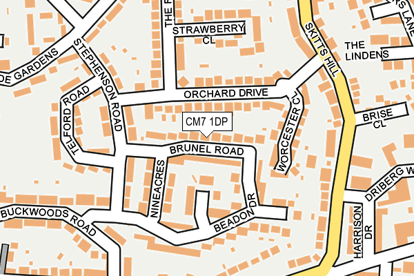 CM7 1DP map - OS OpenMap – Local (Ordnance Survey)