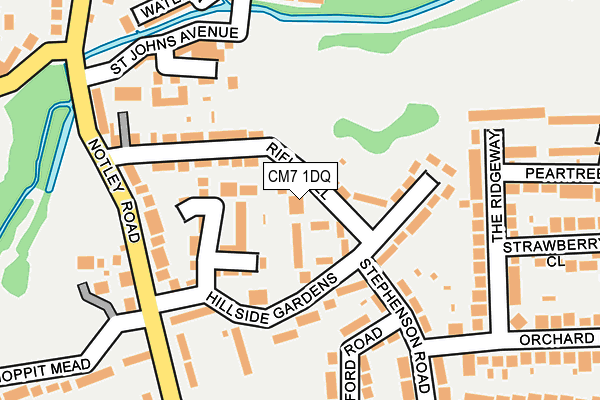 CM7 1DQ map - OS OpenMap – Local (Ordnance Survey)