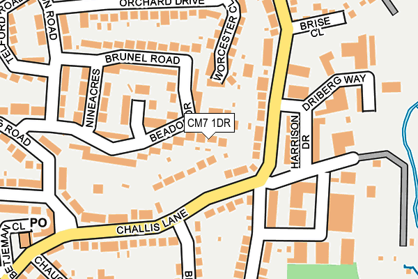 CM7 1DR map - OS OpenMap – Local (Ordnance Survey)