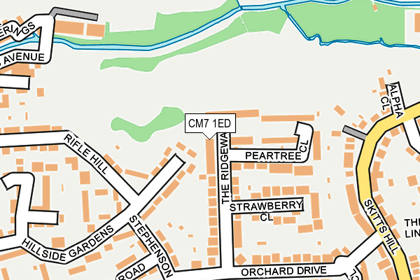 CM7 1ED map - OS OpenMap – Local (Ordnance Survey)