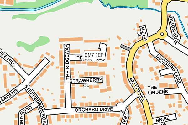 CM7 1EF map - OS OpenMap – Local (Ordnance Survey)