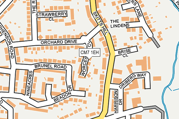 CM7 1EH map - OS OpenMap – Local (Ordnance Survey)