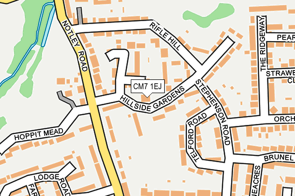 CM7 1EJ map - OS OpenMap – Local (Ordnance Survey)