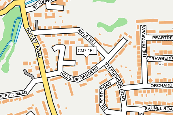 CM7 1EL map - OS OpenMap – Local (Ordnance Survey)