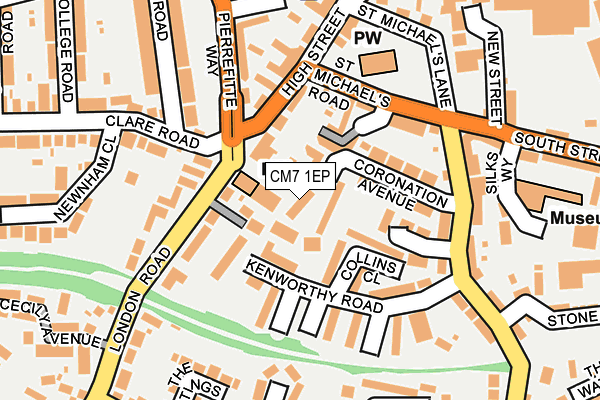 CM7 1EP map - OS OpenMap – Local (Ordnance Survey)