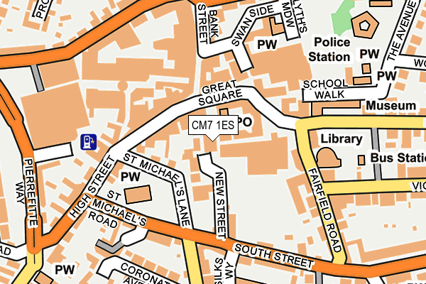 CM7 1ES map - OS OpenMap – Local (Ordnance Survey)
