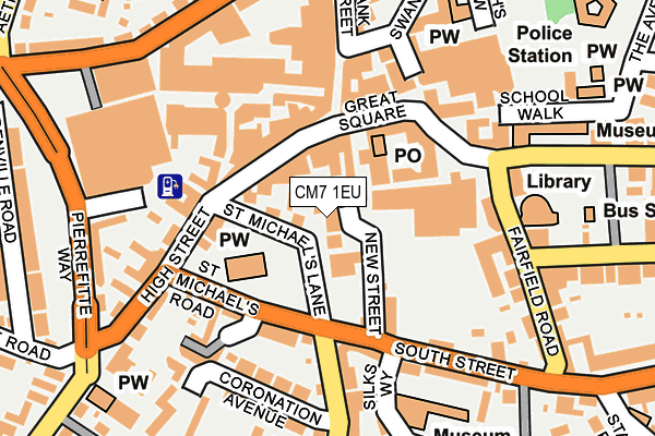 CM7 1EU map - OS OpenMap – Local (Ordnance Survey)