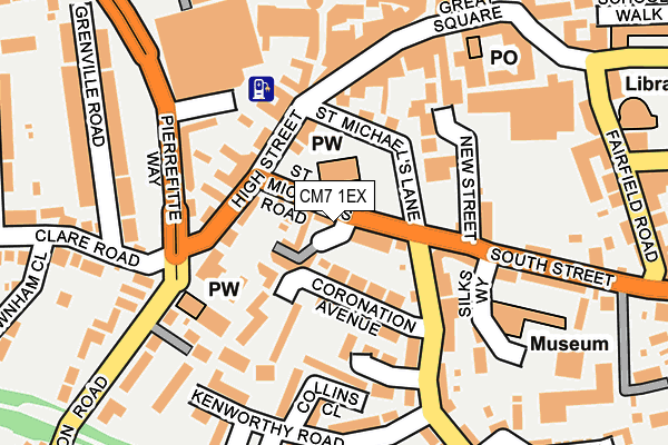 CM7 1EX map - OS OpenMap – Local (Ordnance Survey)