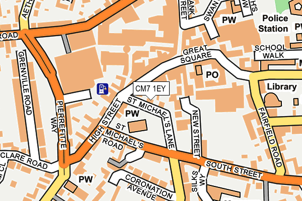 CM7 1EY map - OS OpenMap – Local (Ordnance Survey)