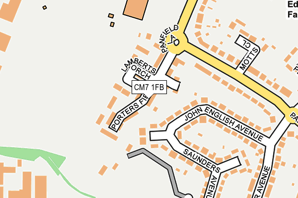 CM7 1FB map - OS OpenMap – Local (Ordnance Survey)