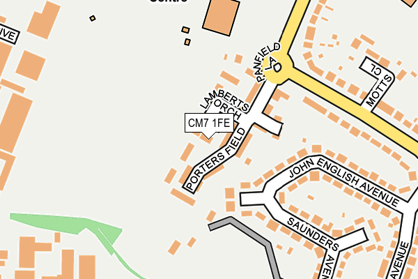 CM7 1FE map - OS OpenMap – Local (Ordnance Survey)