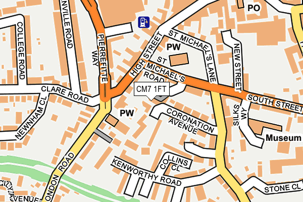 CM7 1FT map - OS OpenMap – Local (Ordnance Survey)