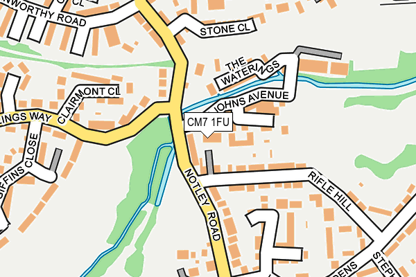 CM7 1FU map - OS OpenMap – Local (Ordnance Survey)
