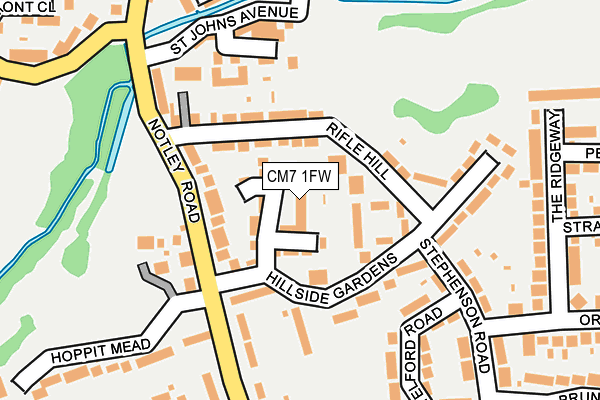 CM7 1FW map - OS OpenMap – Local (Ordnance Survey)