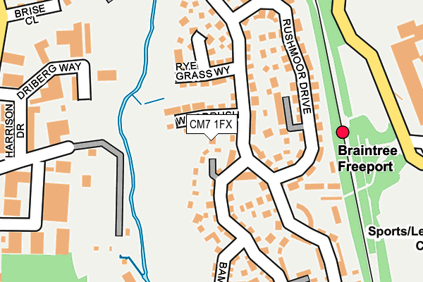 CM7 1FX map - OS OpenMap – Local (Ordnance Survey)