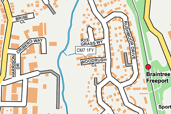 CM7 1FY map - OS OpenMap – Local (Ordnance Survey)