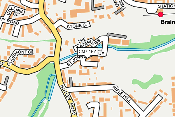 CM7 1FZ map - OS OpenMap – Local (Ordnance Survey)