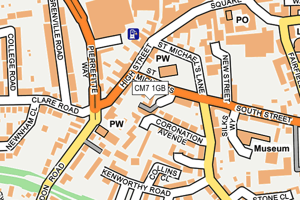 CM7 1GB map - OS OpenMap – Local (Ordnance Survey)