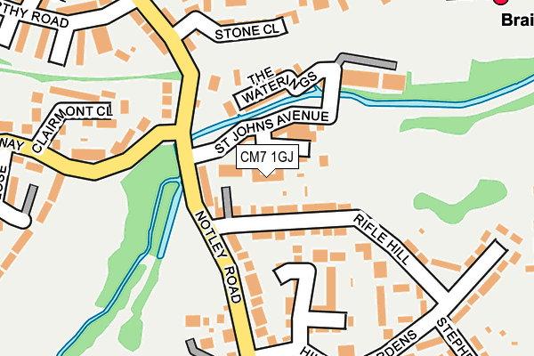 CM7 1GJ map - OS OpenMap – Local (Ordnance Survey)