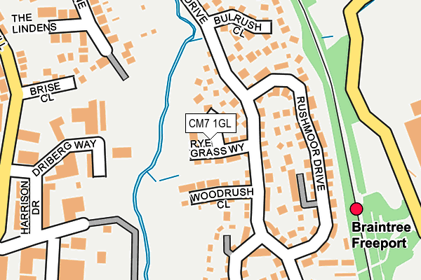 CM7 1GL map - OS OpenMap – Local (Ordnance Survey)