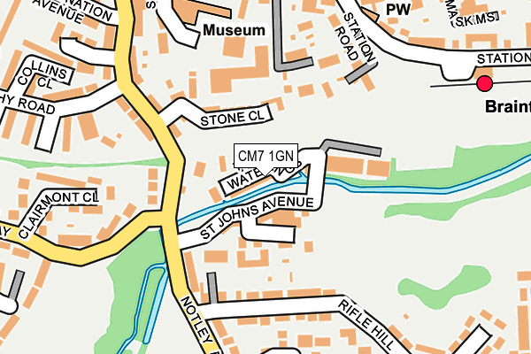 CM7 1GN map - OS OpenMap – Local (Ordnance Survey)