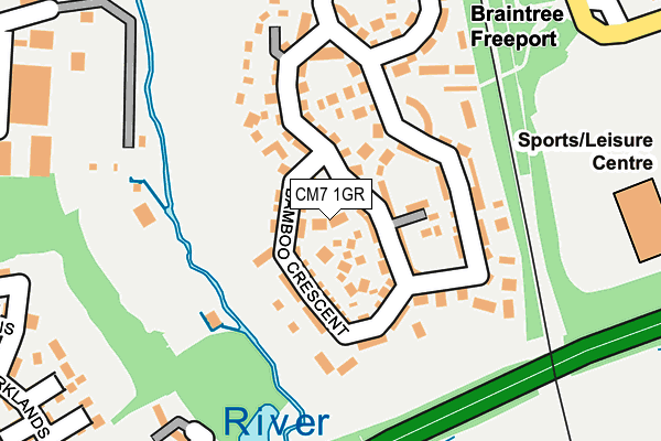 CM7 1GR map - OS OpenMap – Local (Ordnance Survey)