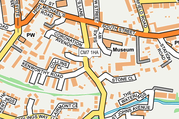 CM7 1HA map - OS OpenMap – Local (Ordnance Survey)