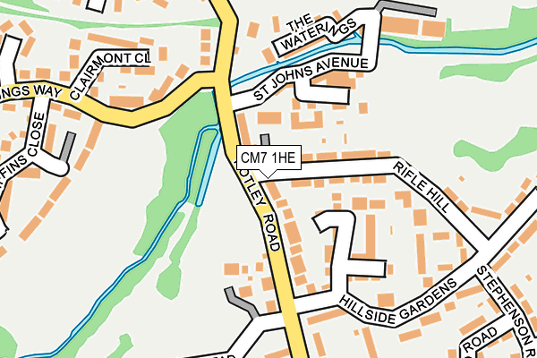 CM7 1HE map - OS OpenMap – Local (Ordnance Survey)