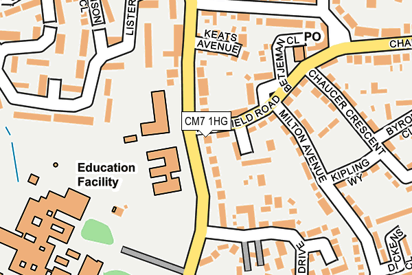 CM7 1HG map - OS OpenMap – Local (Ordnance Survey)
