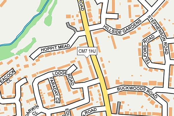 CM7 1HJ map - OS OpenMap – Local (Ordnance Survey)