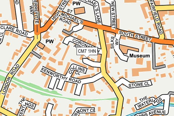 CM7 1HN map - OS OpenMap – Local (Ordnance Survey)
