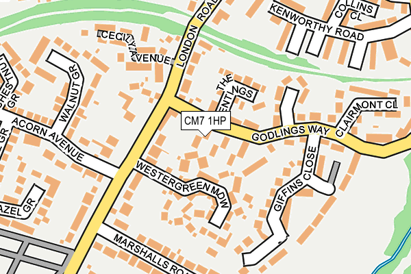 CM7 1HP map - OS OpenMap – Local (Ordnance Survey)