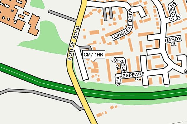 CM7 1HR map - OS OpenMap – Local (Ordnance Survey)